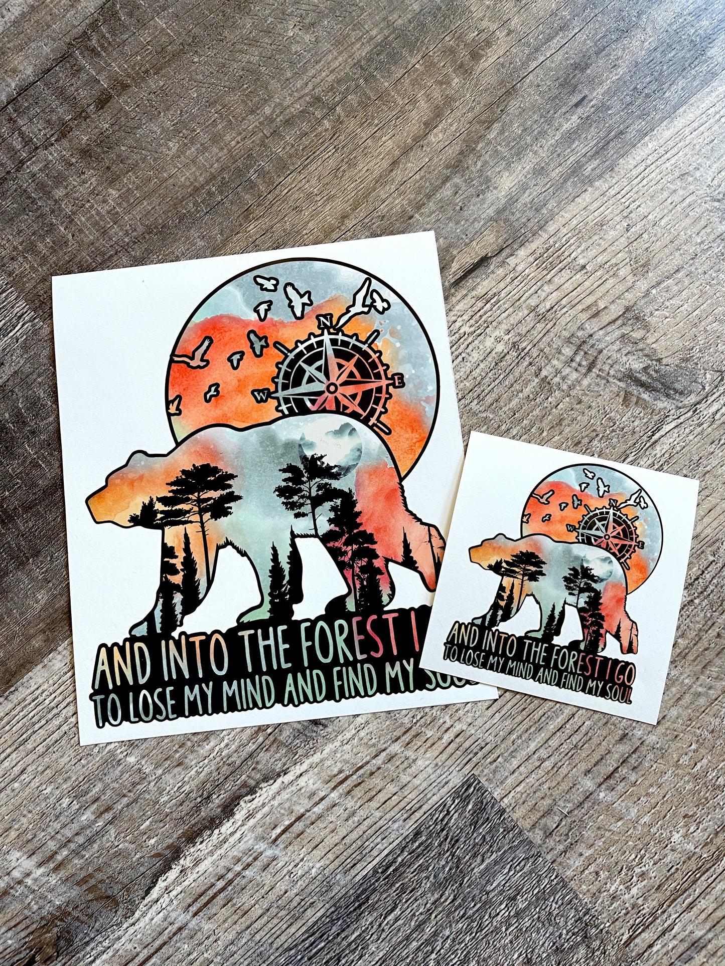 Bear Decal | And Into The Forest I Go Decal | Find My Soul Decal | Explore Decal | Outdoor Lover | Adventure Lover | Traveler | Gift